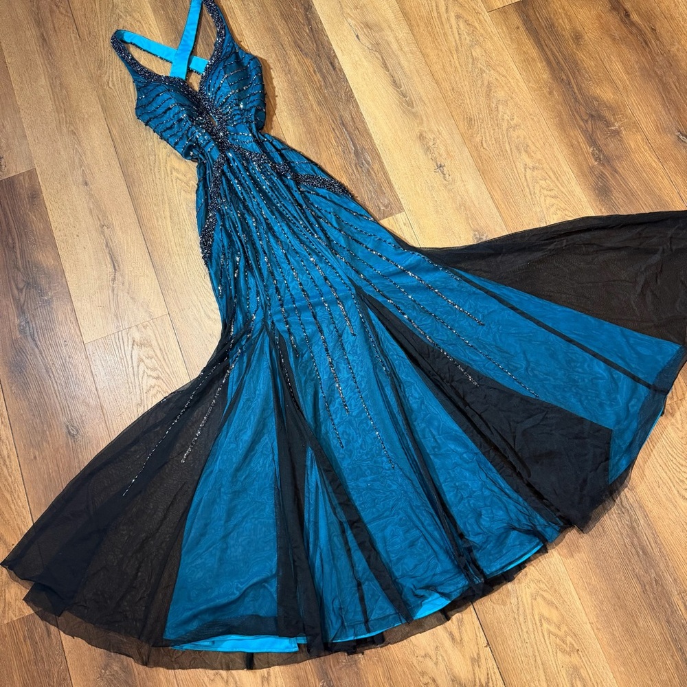 Vintage Y2K Beaded Dress Vintage Beaded Dress Prom Dress Fairy Mermaid Dress